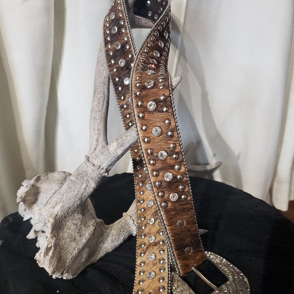 Nocona Vintage 1996 Rhinestone Horse Hair Cowgirl belt
